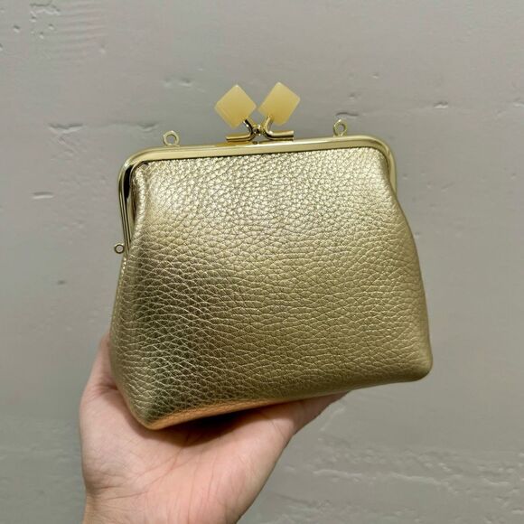 Handmade Genuine Premium Pebble Leather Candy Kisslock Clutch & 2 Chain Styles - Picture 2 of 15